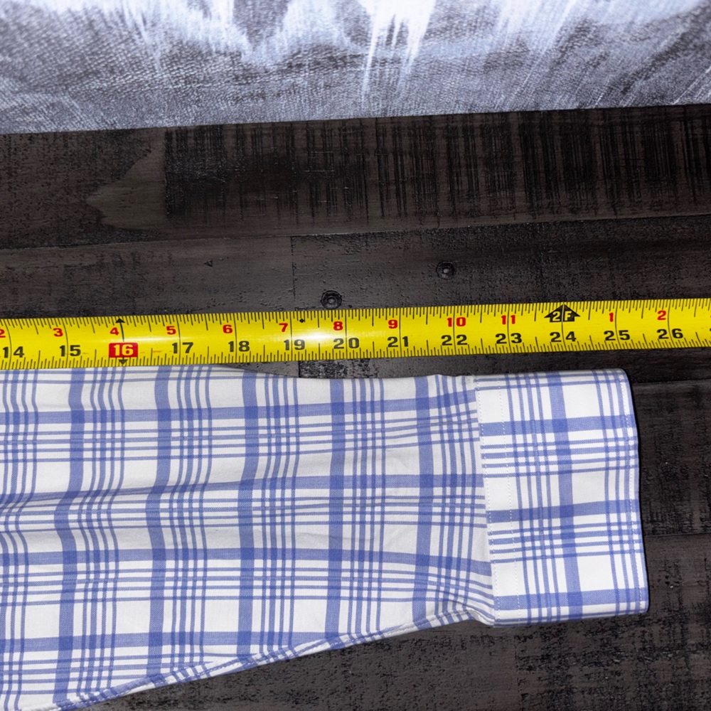 Bugatchi 8 Way Stretch Dress Shirt Mens M Shaped Fit Button Up - Picture 12 of 13